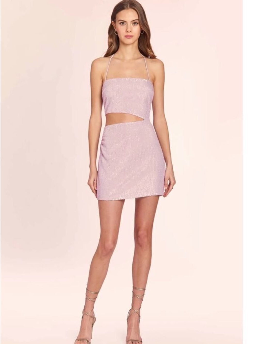 Ananda Uprichard Mini Dress with Halter Straps